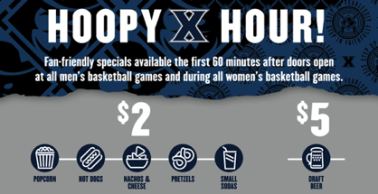 This infographic is used on social media and posters at Cintas Center.